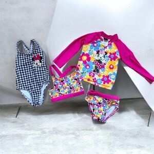 Disney Minnie Mouse Girls Swimsuit Bundle Size 3T (2 Pieces)